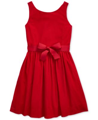 macys girls red dress