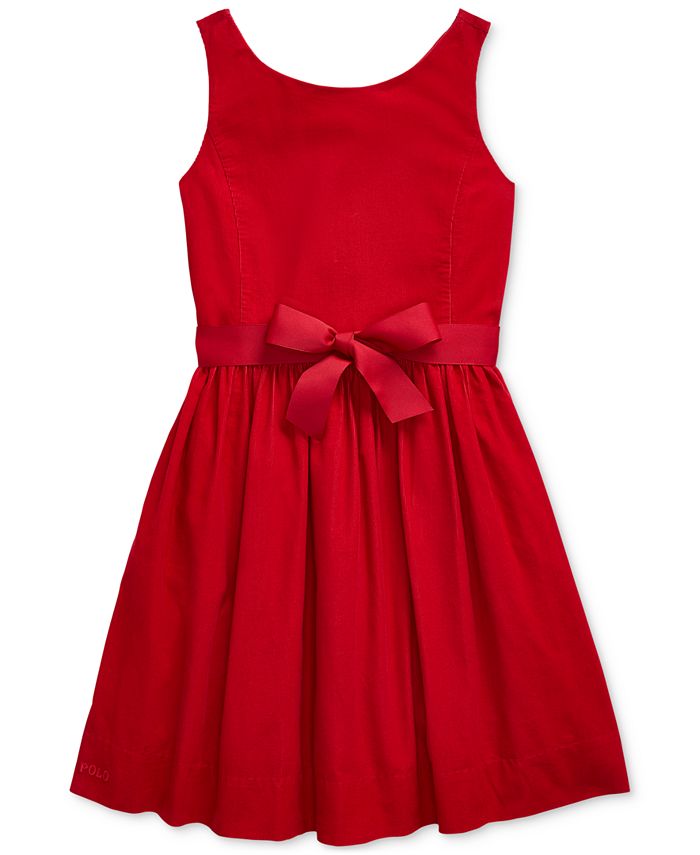 Polo Ralph Lauren Big Girls Cotton Corduroy Dress, Created for Macy's ...
