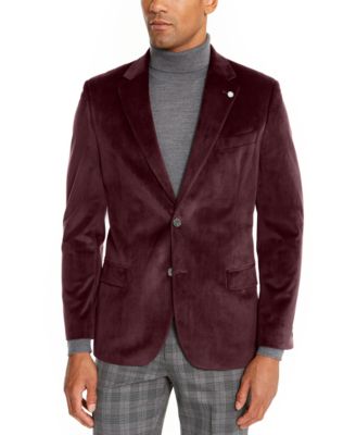 Burgundy velvet sport coat best sale