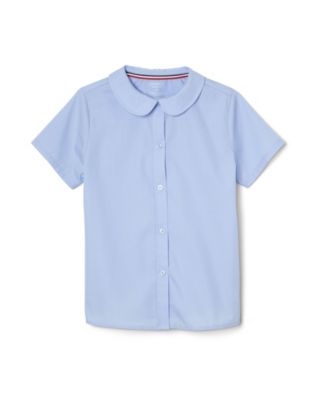 Plus Girls Short Sleeve Modern Peter Pan Blouse