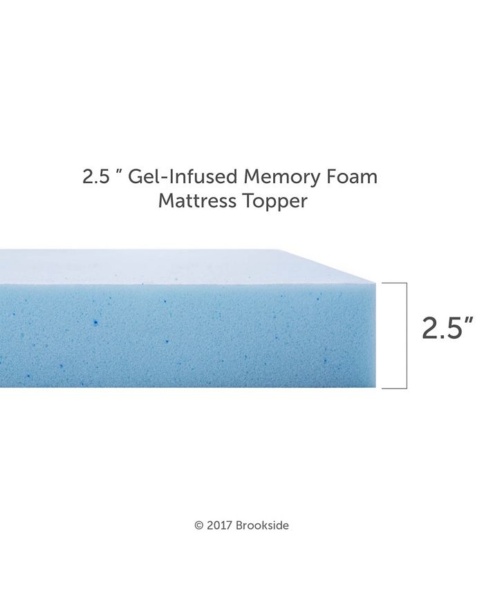 Brookside 2.5" Gel Infused Memory Foam Mattress Topper, Twin XL Macy's