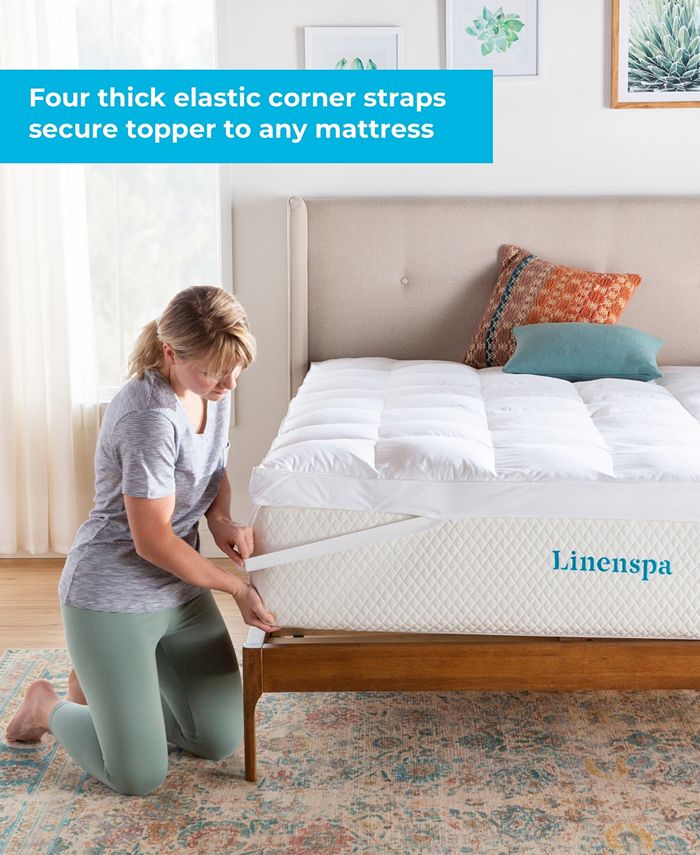 Linenspa 3" Down Alternative Fiber Bed Mattress Topper, Full XL Macy's