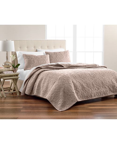 Martha Stewart Collection Velvet Flourish Full/Queen Quilt, Created for