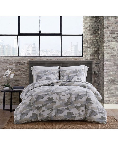 Sean John Garment Washed Camo Twin Extra Long Comforter Set