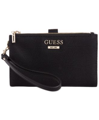 guess double zip wallet