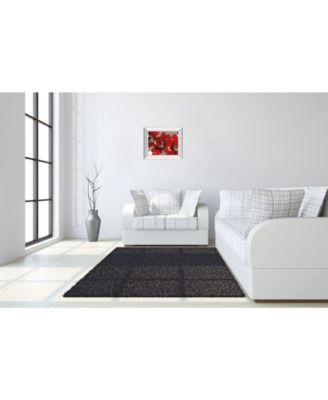 Classy Art Red Poppy Forest I by N. Barnes Mirror Framed Print Wall Art - 22" x 26"