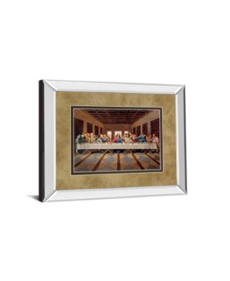 Last Supper Mirror Framed Print Wall Art - 34" x 40"