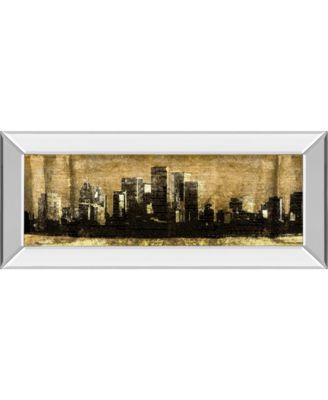 Defined City Il by SD Graphic Studio Mirror Framed Print Wall Art - 18" x 42"