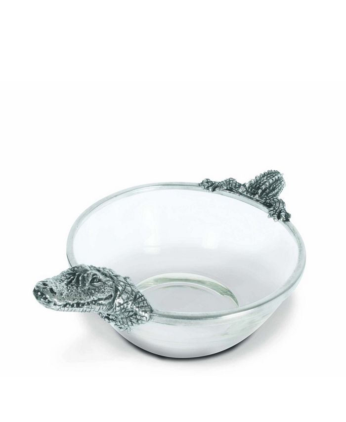 Vagabond House Pewter Alligator Glass Dip Bowl - Macy's