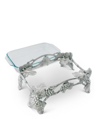 Aluminum Grape Pattern Pyrex Casserole Elevated Dish Holder