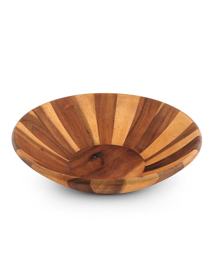 Arthur Court Salad Bowl Acacia Wood Serving for Fruits or Salads Wok