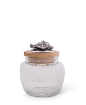 Canister Glass for Kitchen with Rubber Airtight Seal for Food Storage Grape Knob