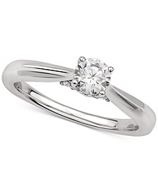 GIA Certified Diamond Solitaire Engagement Ring (1/2 ct. t.w.) in 14k White Gold