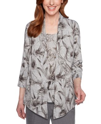 Alfred Dunner - Printed Layered-Look Top