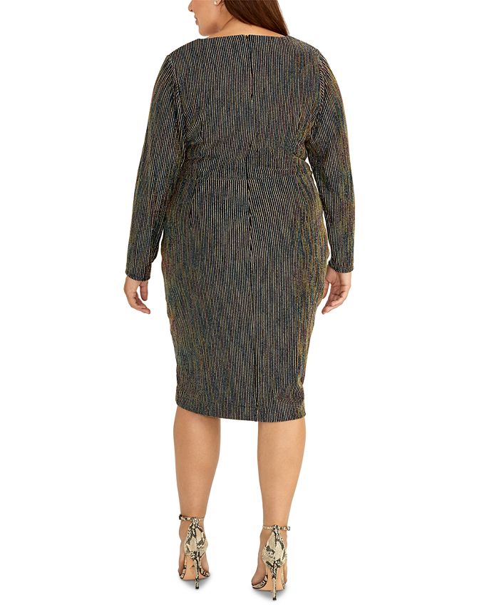 RACHEL Rachel Roy Trendy Plus Size Knotted Midi Dress - Macy's