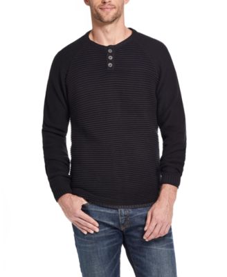 Weatherproof Vintage Men's Textured Long Sleeve Henley Sweater - Macy's