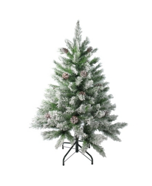 NORTHLIGHT 4' FLOCKED ANGEL PINE ARTIFICIAL CHRISTMAS TREE