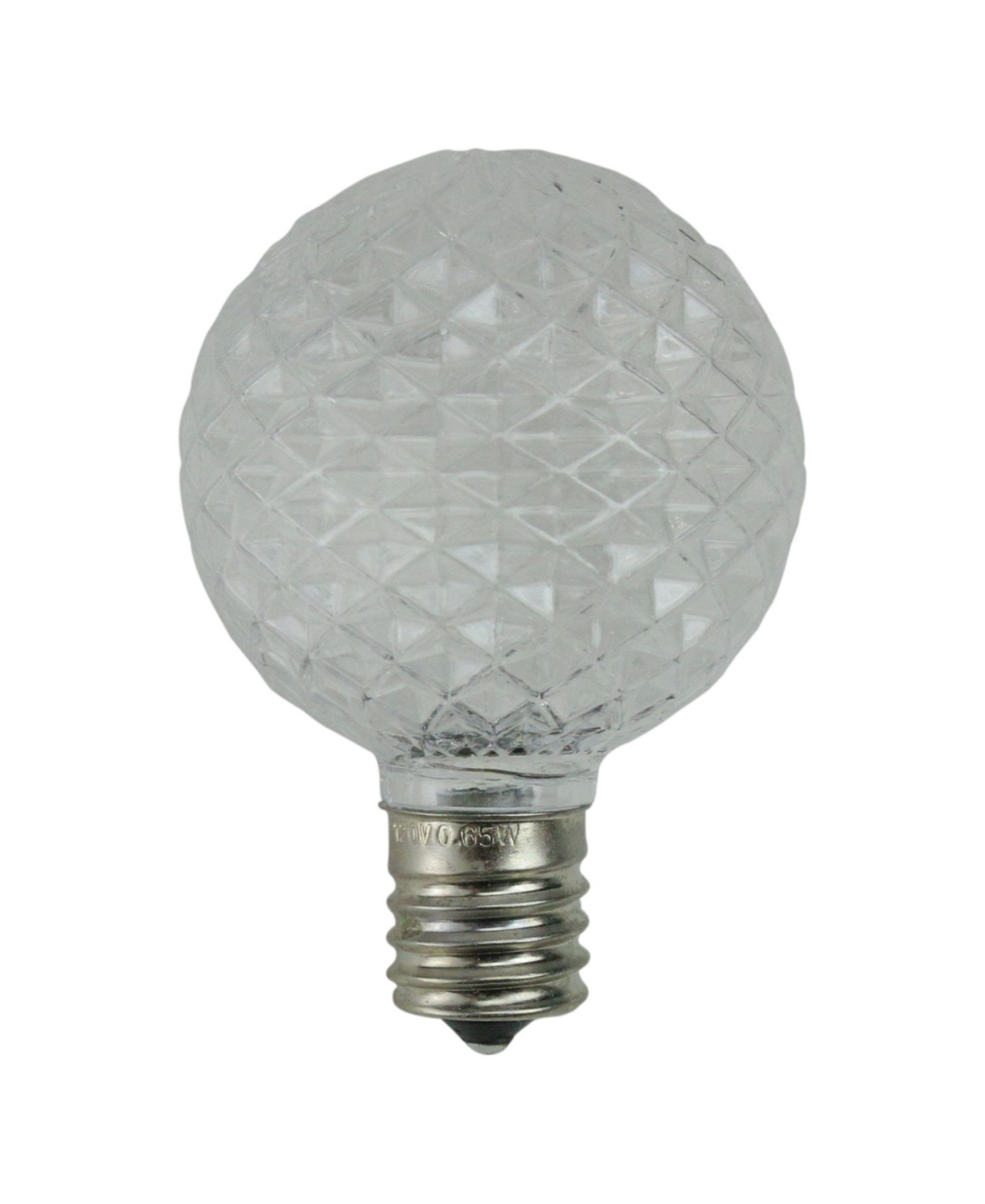 Northlight Pack of 25 Faceted Led G50Christmas Replacement Bulbs - Clear