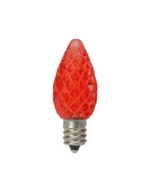 Northlight Pack Of 25 Faceted Led C7 Red Christmas Replacement Bulbs
