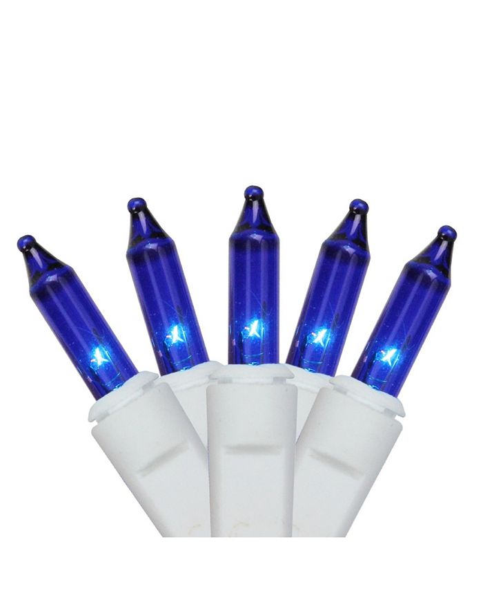 Northlight Set of 100 Blue Mini Icicle Incandescent Christmas Lights 3