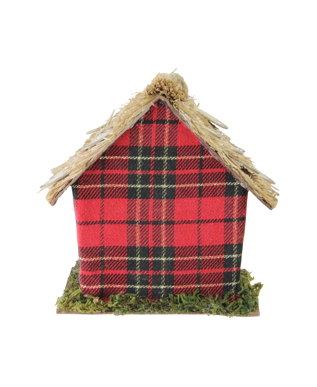 Northlight Red Plaid Christmas Birdhouse Ornament with Heart Shaped Door