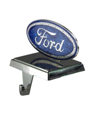 5" Iconic "Ford" Logo Silver Plated Weighted Christmas Stocking Holder