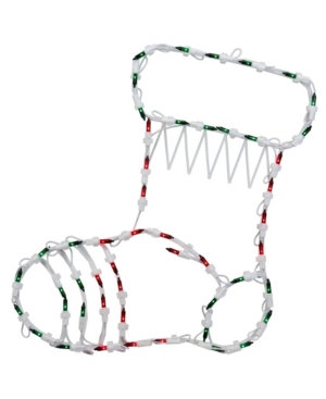 Northlight 18" Lighted Stocking Christmas Window Silhouette Decoration In Red