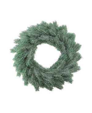 Northlight 16" Decoratively Frosted Green Pine Artificial Christmas Wreath- Unlit