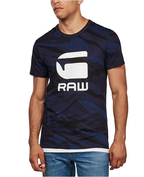 G Star Raw Men S Camo Logo T Shirt Created For Macy S Reviews