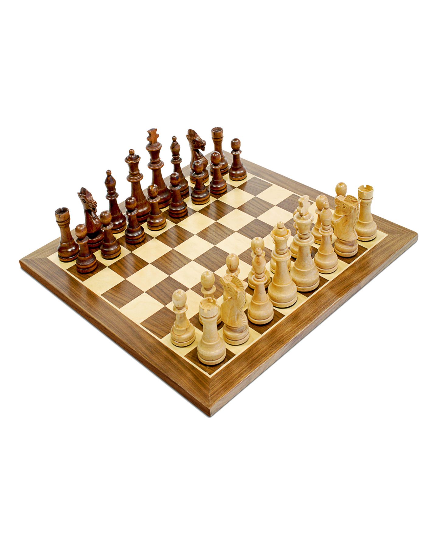 Детские игрушки WE Games Staunton Wood 15" Chess Set, 32-Piece, Ages 14+, цвет: Коричневый — фото 1