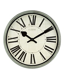 La Crosse Clock 404-3036G 14" Sage Grove Quartz Wall Clock