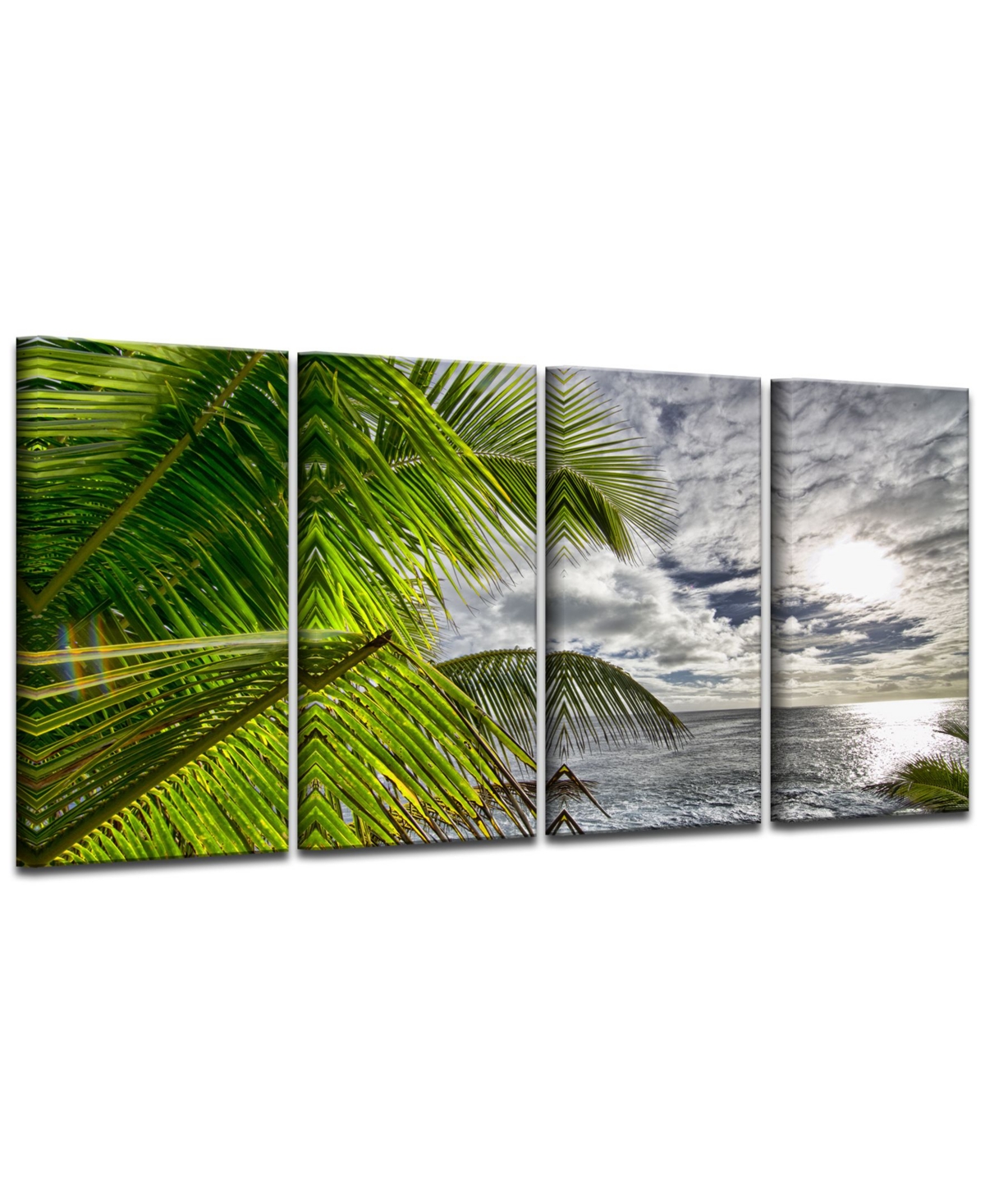 Ready2HangArt Island Balance 4 Piece Wrapped Canvas Coastal Wall Art Set, 24