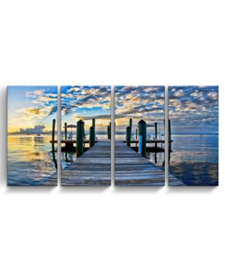 Ready2HangArt Key Largo 4 Piece Wrapped Canvas Coastal Wall Art Set, 24 ...