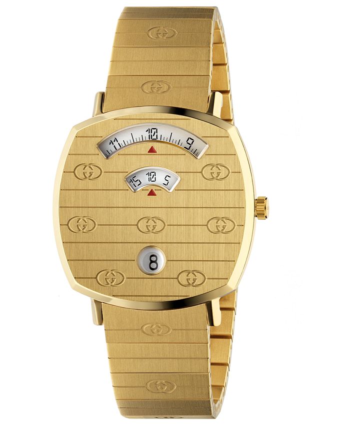 Gucci - Unisex Grip Gold-Tone PVD Stainless Steel Bracelet Watch 35mm