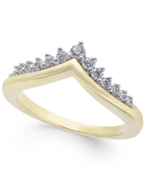 image of Diamond Chevron Contour Band (1/4 ct. t.w.) in 14k Gold
