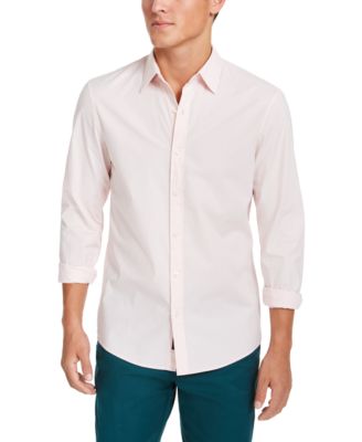 Men's Stretch Button-Front Solid Shirt  