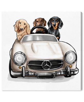 Strolling in Style Dachshunds Canvas Art - 30" x 30" x 1.5"