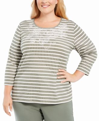 macys alfred dunner plus size tops