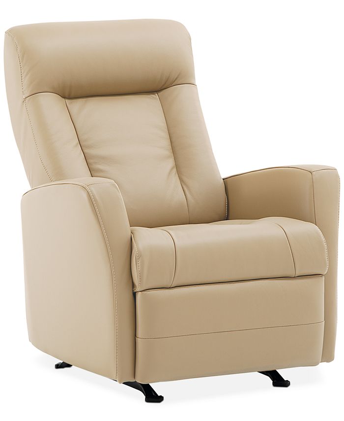 Furniture Faversham 31" Leather Manual Rocker Recliner Macy's