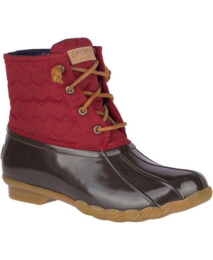 sperry women's saltwater quilted duck booties