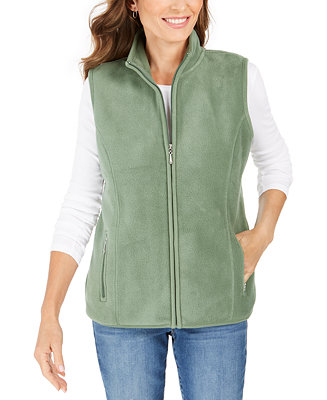 Karen Scott Plus Size Zeroproof Fleece Vest