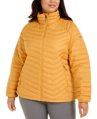 plus size yellow puffer jacket