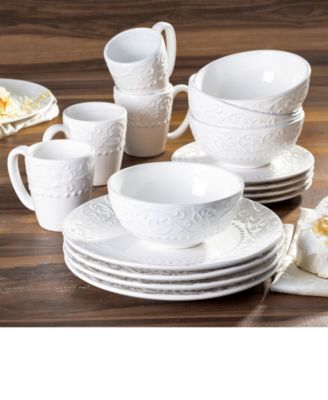 American Atelier - Bianca White 16Pc Dinnerware Set