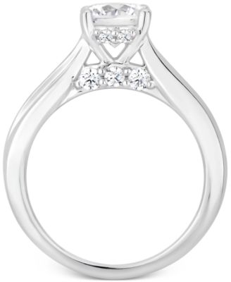 GIA Certified Diamond Solitaire Engagement Ring (1-1/2 ct. t.w.) in 14k White Gold