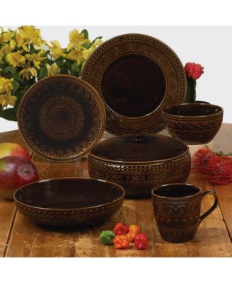 Certified International Aztec Brown Dinnerware Collection - Macy's