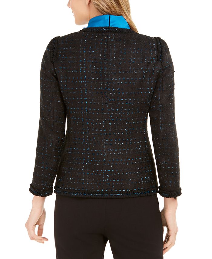 Anne Klein Metallic RuffleTrim Blazer Macy's