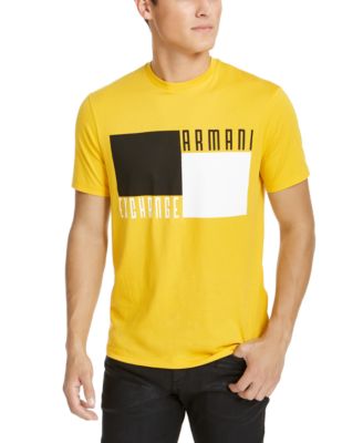 armani exchange yellow t shirt