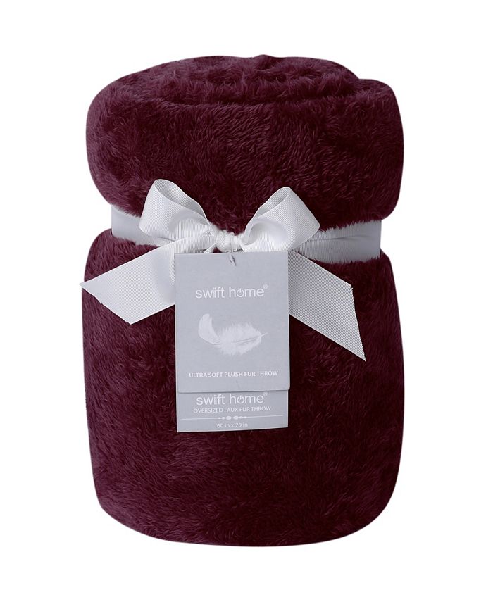 Cathay Home Inc. Oversize Faux Fur Throw & Reviews Blankets & Throws