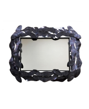 Peterson Artwares Zevon Mirror In Black Blue