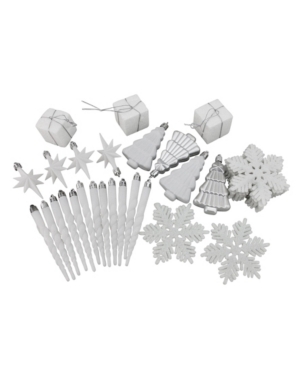 Northlight 125ct Winter White and Silver Splendor Shatterproof 4-Finish Christmas Ornaments